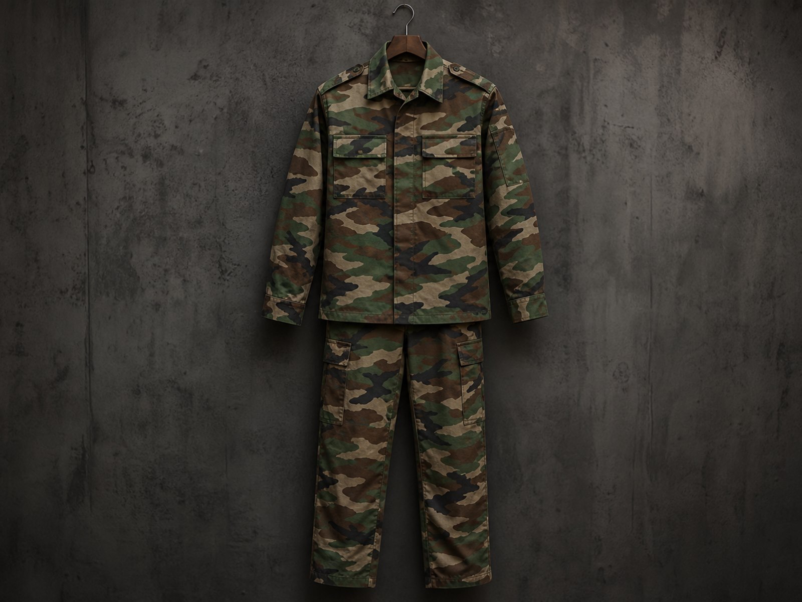 Custom tactical uniform set with matching shirt and trousers manufactured for OEM buyers
